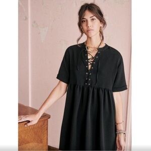 Sezane Black Mini Dress
